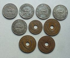 Lot ++ 9 Münzen aus East Africa ab 1922