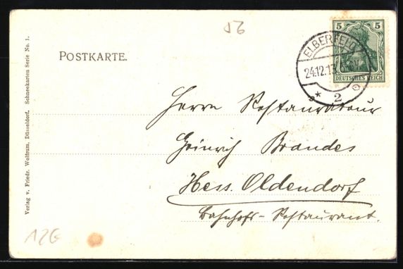 Cartoline postali: Grusskarten-AK Elberfeld, Ortspartie mit – Usato da Berlin venduto da bartko-reher 1