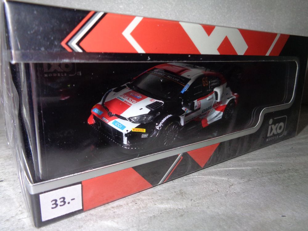 Miniature IXO 1/43 - Toyota Yaris GR Rally1 HY - Sébastien Ogier - Rallye Croatie 2024 - Vainqueur