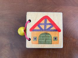 Selecta Spielzeug  Holz-Bilderbuch Farm  Bauernhof Tiere