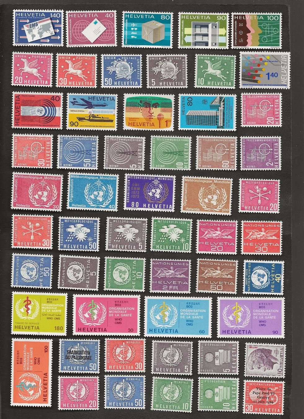 Tutti i francobolli: Schweiz 54 Dienstmarken postfrisch – Nuovo (secondo la descrizione) da Au ZH venduto da xelagreb01