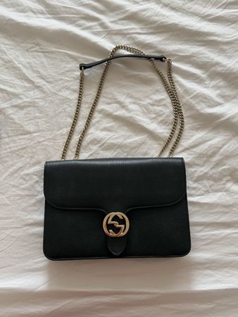 Sac Gucci Interlocking cuir noir excellent état