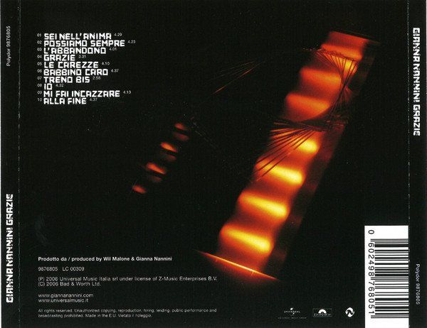 CD: CD Gianna Nannini - Grazie (2006) – Usato da Möriken AG venduto da mineralia 1