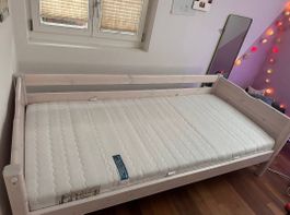 FLEXA White Kinderbett 90x200cm inkl. Matratze