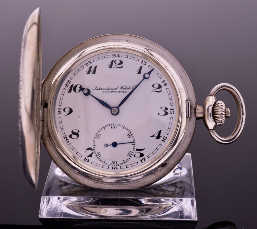 IWC Savonette Silber-Taschenuhr, Georg Fischer Jubiläumsuhr