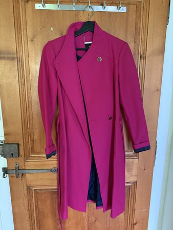 Ted Baker London Fuchsia Pink Long Coat – Size 1 / UK 8