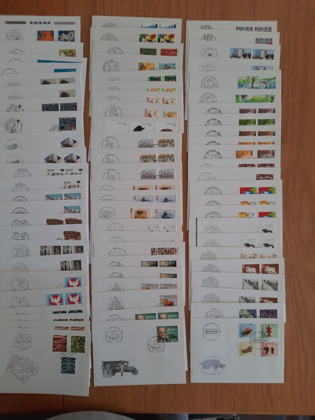 Tutti i francobolli: CH 2010-2013 ca. 100 FDC fast komplett – Usato da Trimbach venduto da monga01 2