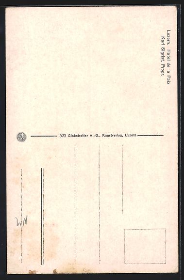 Cartoline postali: AK Luzern, Hotel de la Paix – Usato da Berlin venduto da bartko-reher 1