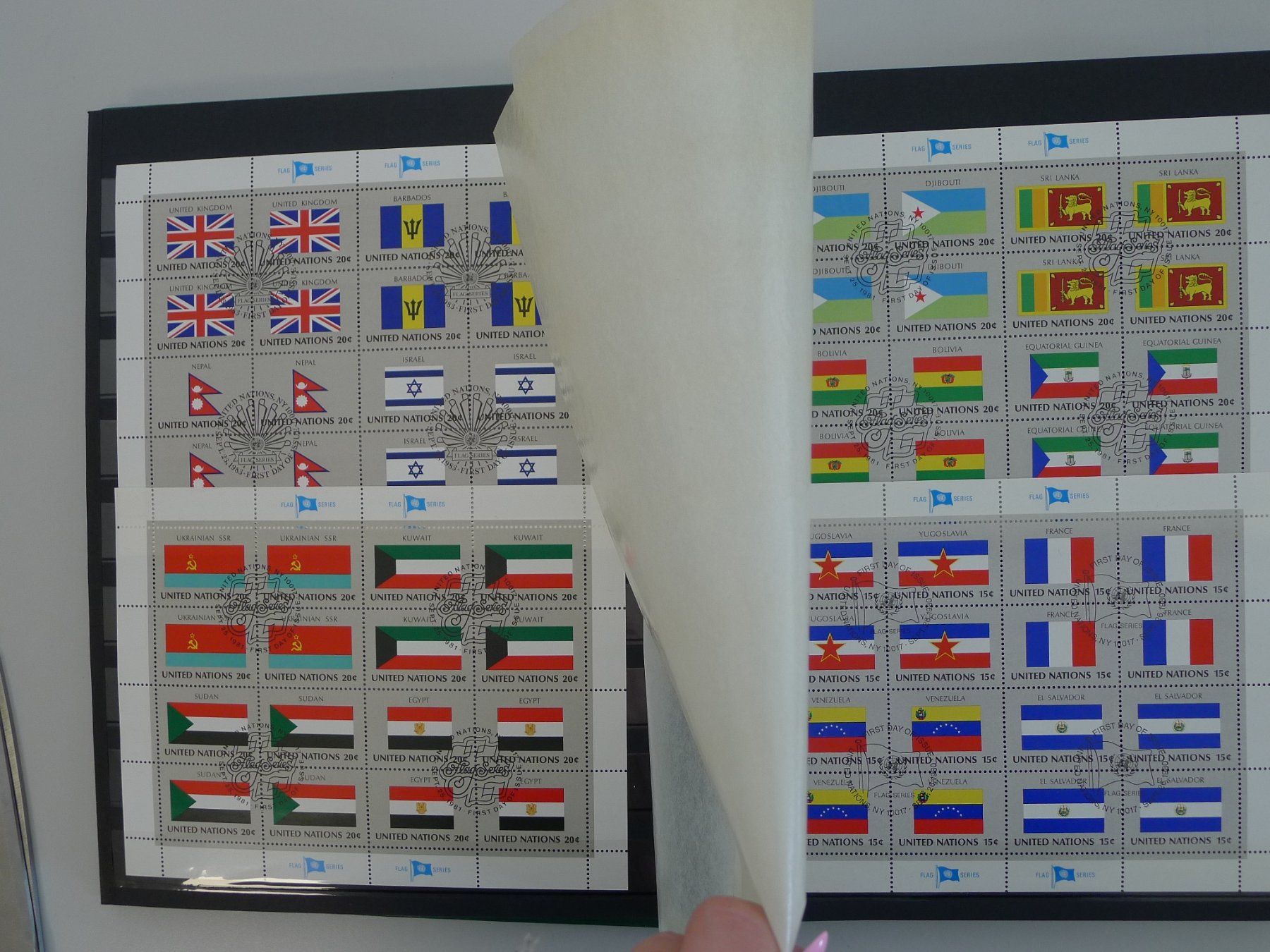 Tutti i francobolli: ENORME Sammlung Flaggenmarken UNO, inkl. BOGEN: O+**. – Usato da Sursee venduto da Luzernerraute 6