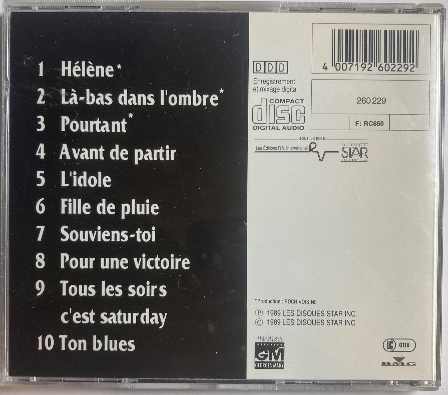 CD: ROCH VOISINE - HÉLÈNE – Usato da Poliez-Pittet venduto da Newtown-Records 1