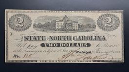 USA-North Carolina 2 Dollars 1863 Unc