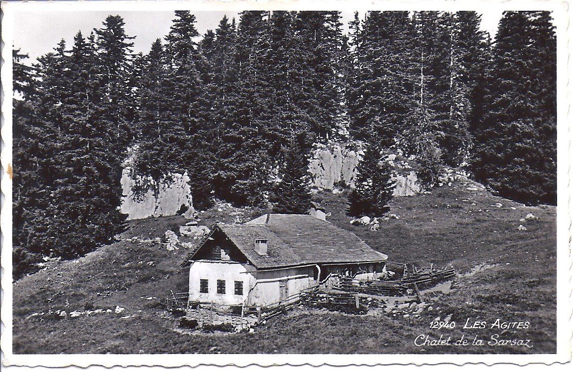Cartoline postali: LES AGITES, chalet de la sarsaz – Usato da Les Verrières venduto da Scampi0