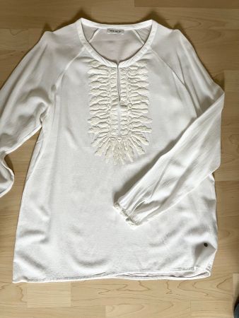 Mos Mosh: Bluse, weit geschnitten, creme, M