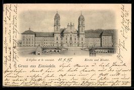 AK Einsiedeln, Kirche und Kloster, 1897