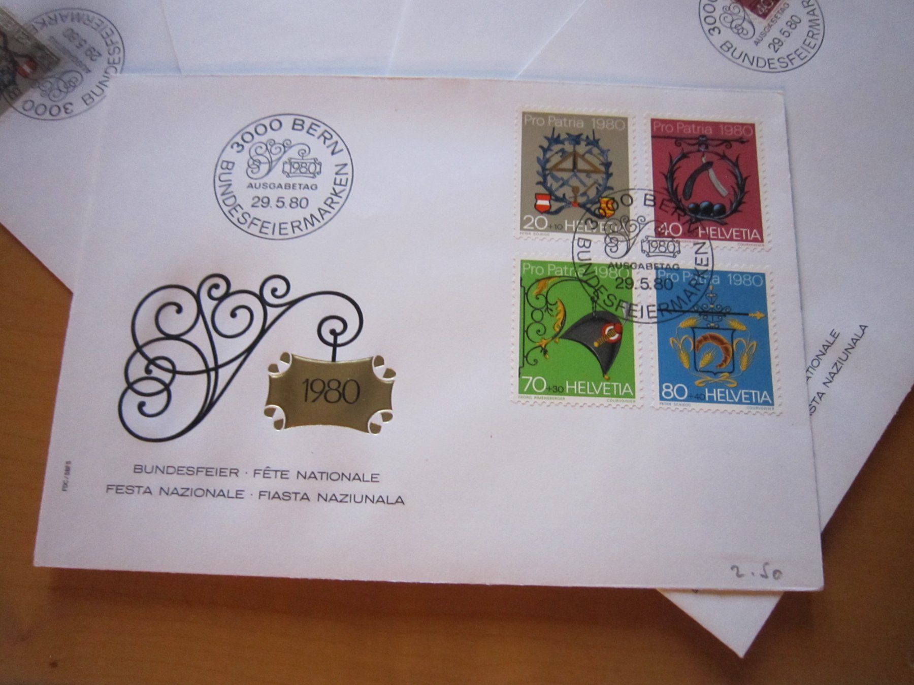 Tutti i francobolli: PP 1980 FDC Serie einzeln und 4er – Usato da Gordola venduto da Polentaefung 3