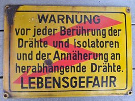SBB Emailschild bombiert/gewölbt