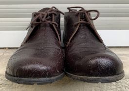 Superbes chaussures 100%cuir THINK cuir brun gravé n. 37 1/2