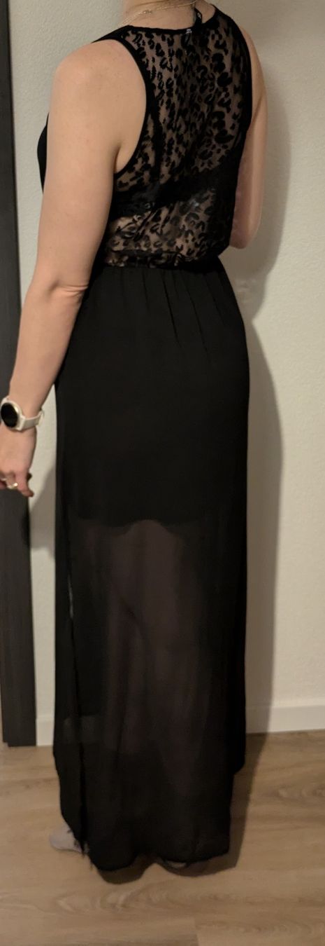 Vestiti: Robe longue noir dos dentelle, taille S/M – Usato da Morens FR venduto da Lolita1802 1