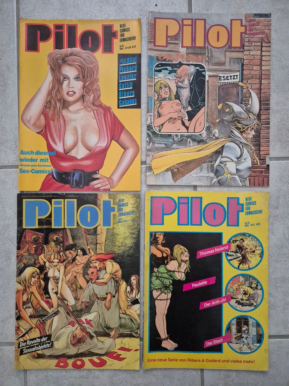 Fumetti: Pilot Comic Sammlung, 4 Stück, Erotik, Humor, Phantasy, 1984 – Usato da Winterthur venduto da Wolfensberg