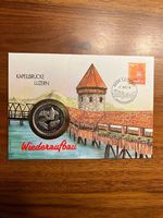 Numisbrief 1993  Kapellbrücke Luzern Wiederaufbau
