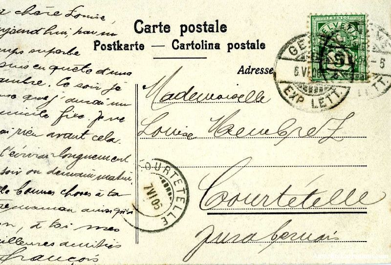 Cartoline postali: Genève - Parc Mon Repos + 1905 – Usato da Emmenbrücke venduto da teestube 1