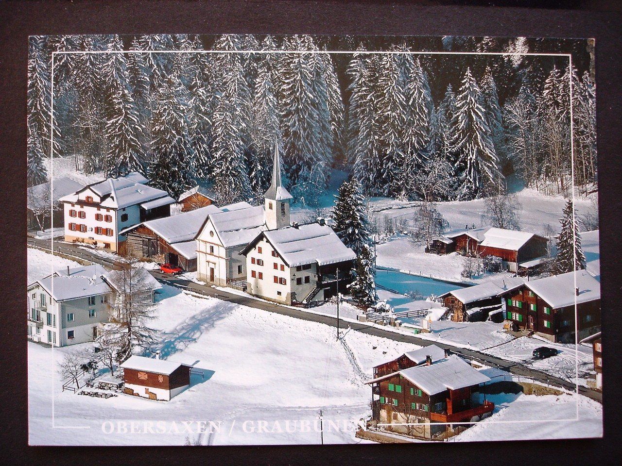 Cartoline postali: EGGA OBERSAXEN Surselva GR - Auto – Usato da Jona venduto da philajona