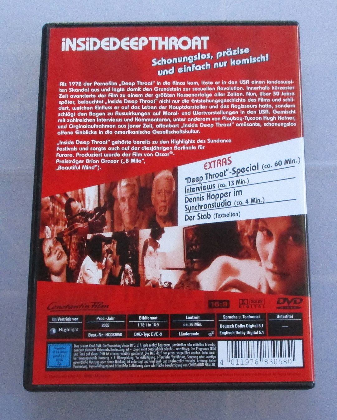 Tutti i DVDs: INSIDE DEEP THROAT - Brian Grazer – Usato da Wattwil venduto da Muriel10 1