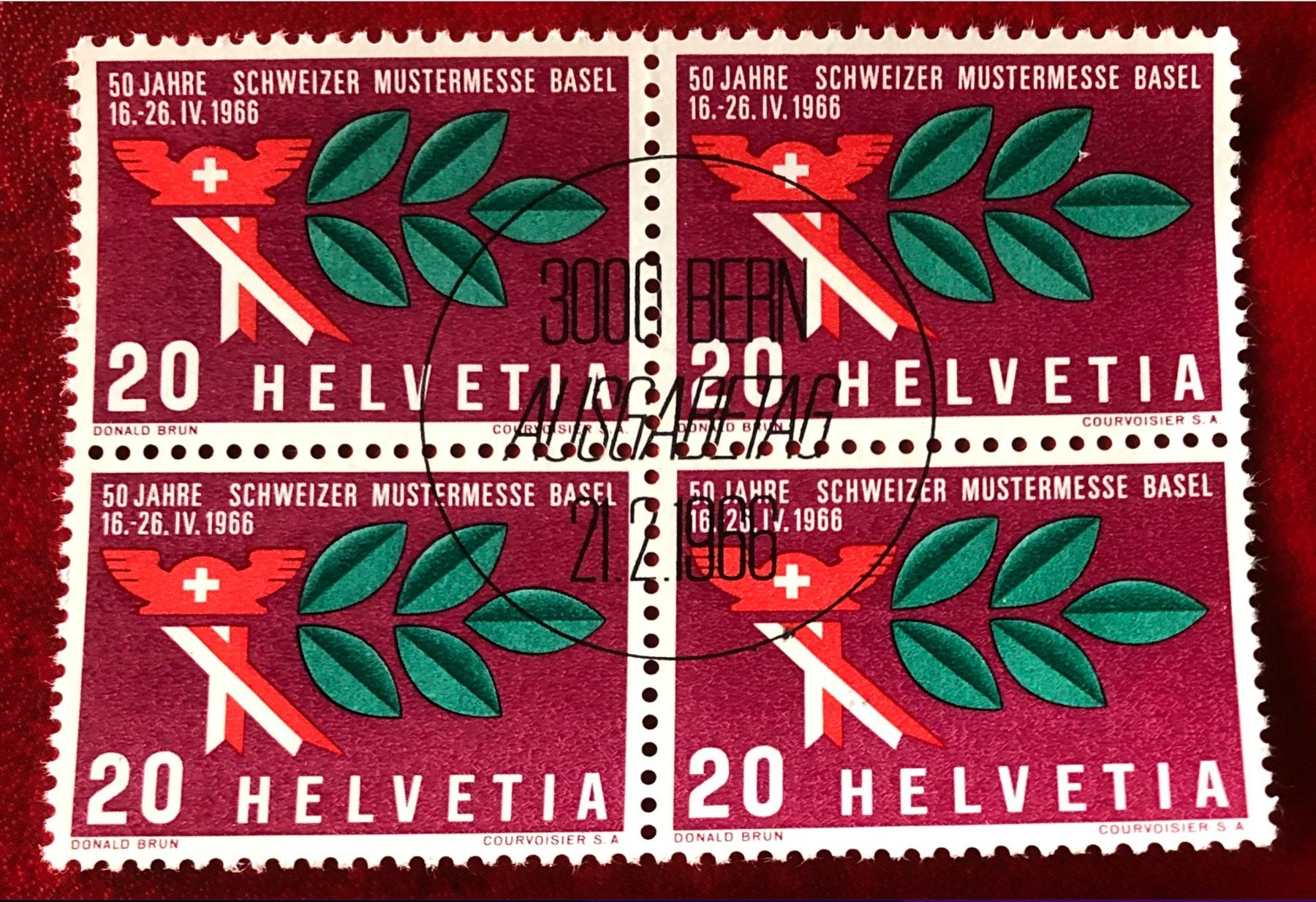 Tutti i francobolli: 4 er Block Nr.440 mit Stempel Bern    – Usato da Aarau venduto da Billa007