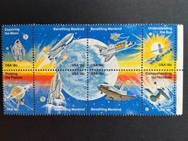 Weltraum USA Benefiting Mankind 1981 Block postfrisch**