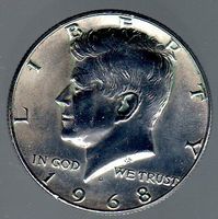 1968 LYBERTY KENNEDY HALF DOLLAR ERHALT SIEHE SCAN