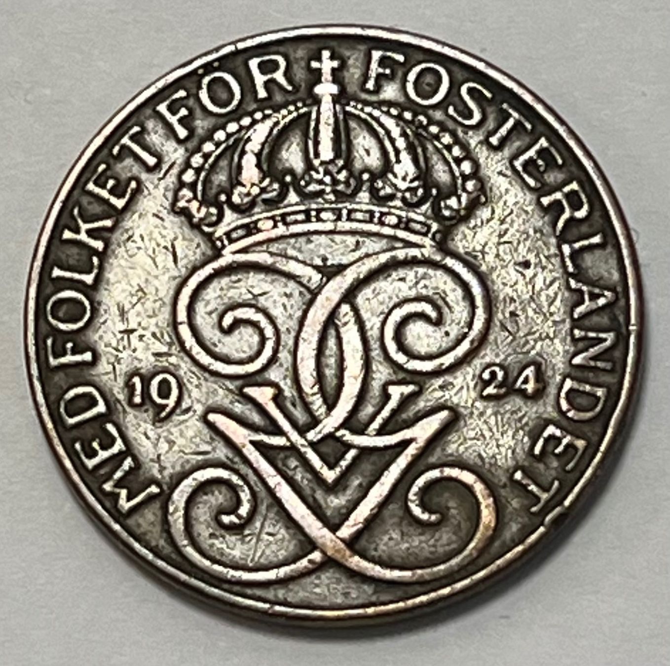Tutti le monete: 5 Öre - Gustaf V - Sweden - 1924 – Usato da Dietikon venduto da Numis8953