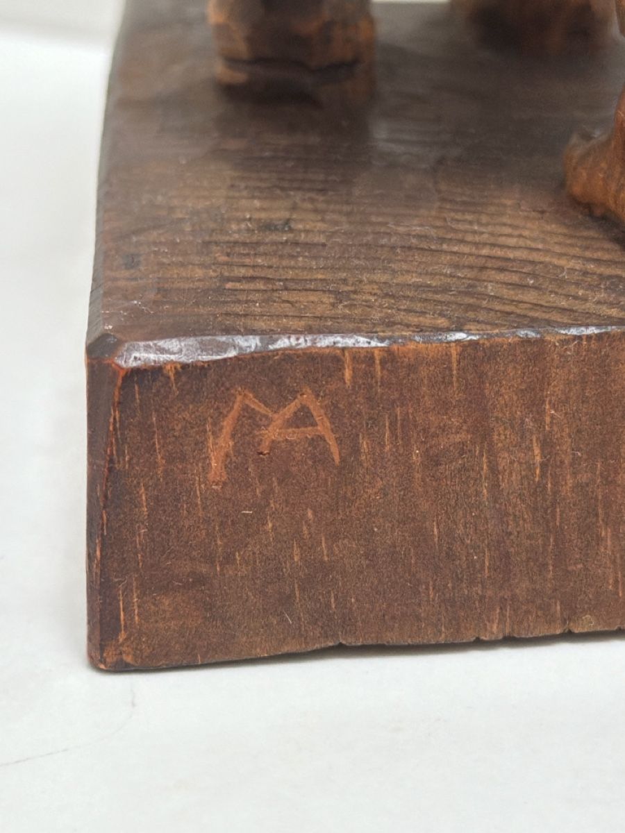 Statuette: Holzfigur geschnitzt, tanzende Kinder. – Usato da Biberist venduto da Momo33 7