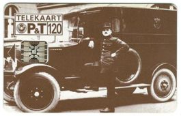 Telefonkarte Luxemburg TP-01, Chip CS5 historisches Postauto