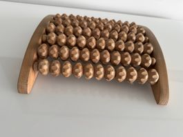 Vintage Holz Fussmassage-Rollen zur Entspannung Funktioniert