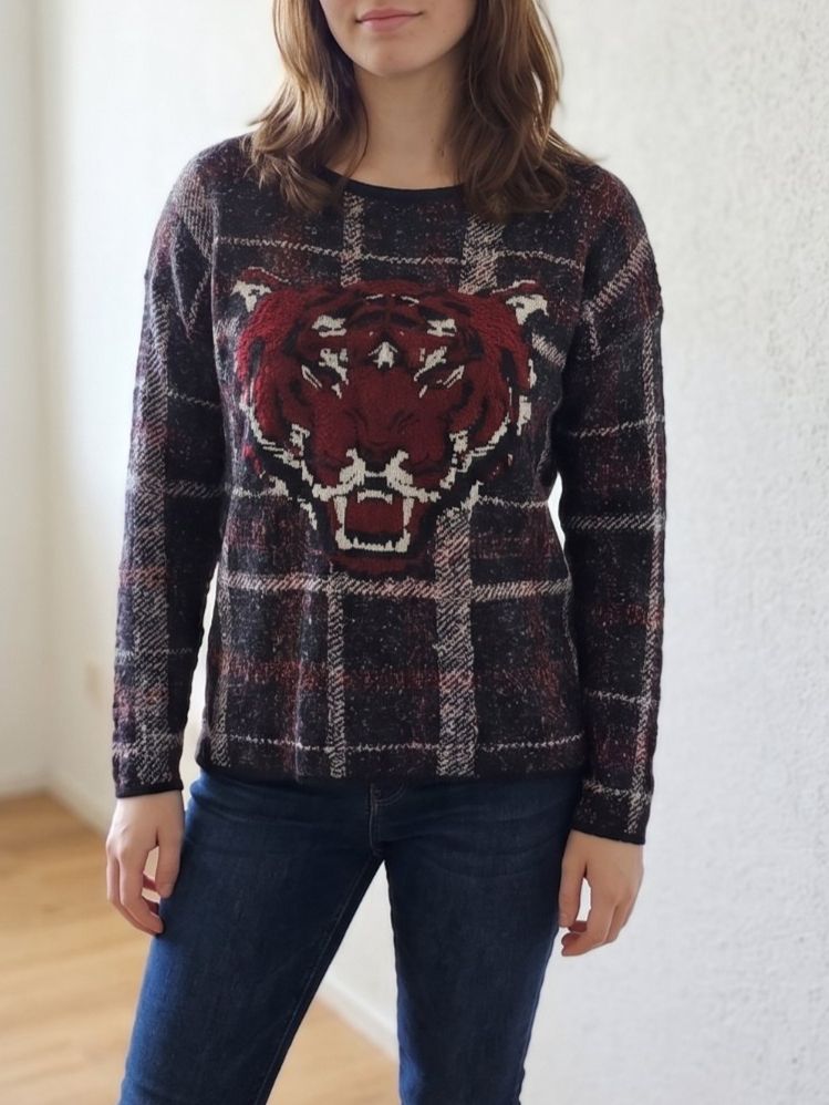 Desigual Pulls & Sweat-shirts: Desigual Pullover Tigerprint Karo, Gr. XS – D'occasion à Emmen par Tumanovr