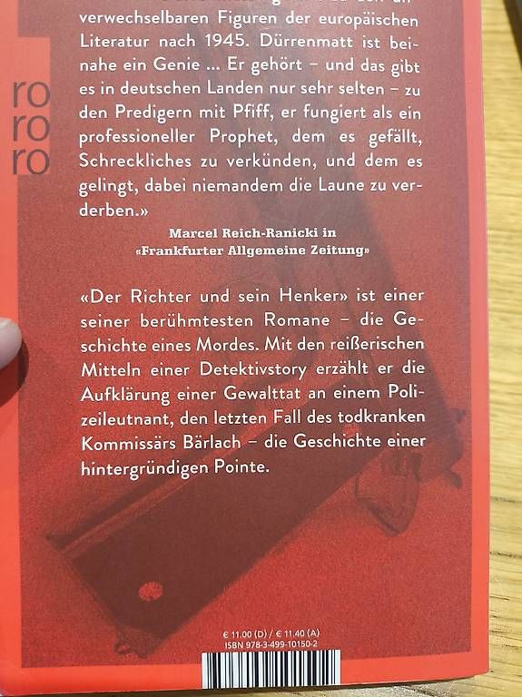 Bücher: Der Richter und sein Henker – Gebraucht aus Wädenswil von Preppy