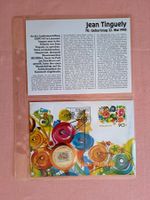 einwandfreier Münzbrief 70. Geburtstag Tinguely 19.7.1995