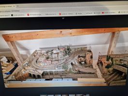 Réseau ferroviaire miniature complet à l'échelle H0 à vendre