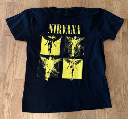 Nirvana T-Shirt schwarz mit Print Grösse L guter Zustand