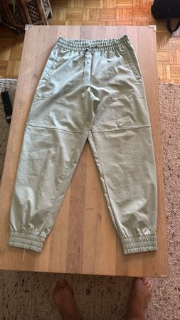 Nike Damen Freizeithose Baumwolle Grün Grösse M