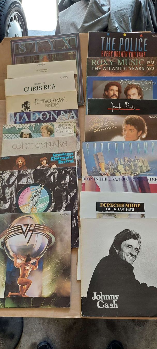 Medion Tourne-disques: Plattenspieler mit 19 Schallplatten – D'occasion à Schöftland par blumi02