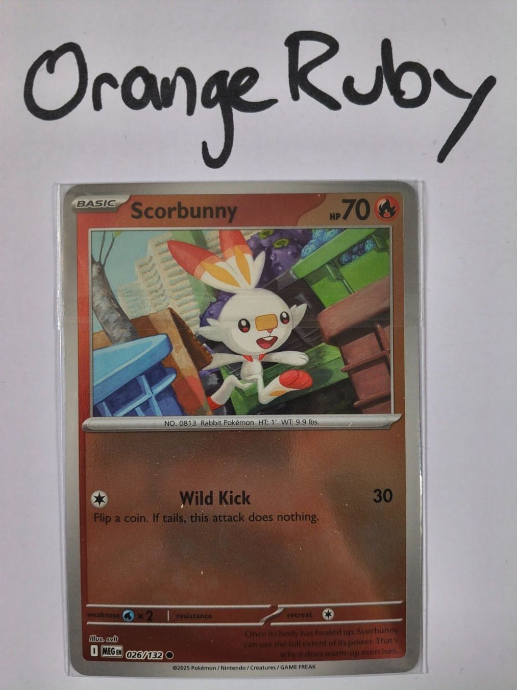 Pokémon Carte collezionabili: Scorbunny 026/132 REVERSE HOLO Mega Evolution MEG English – Usato da St. Gallen venduto da OrangeRuby