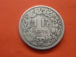 1 Fr-  1875  -  Ungereinigt  -