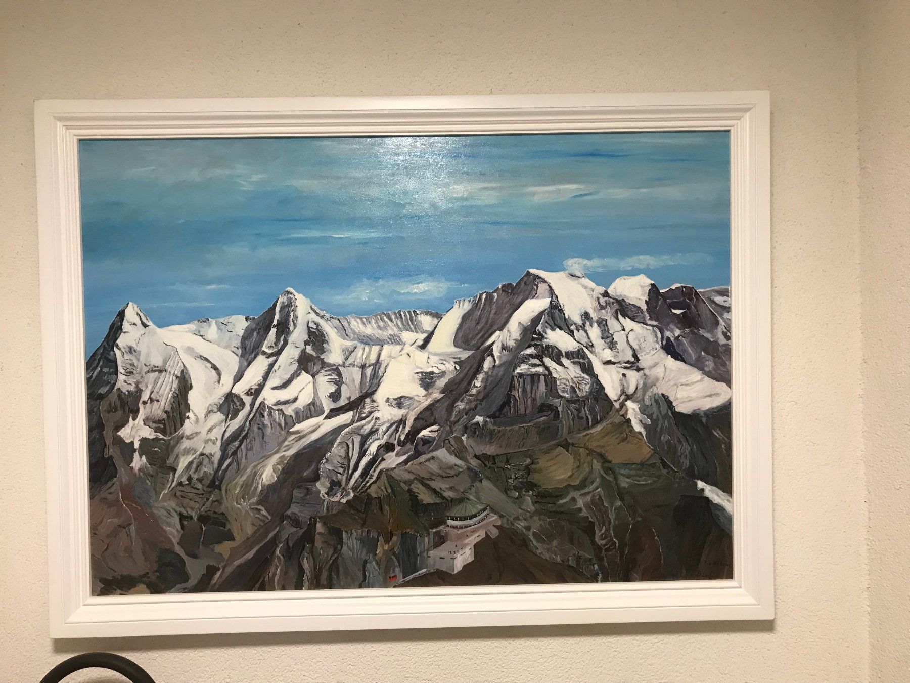 Gemälde: Oel Bild mit Eiger Mönch und Jungfrau – Gebraucht aus Interlaken von Beny-Box