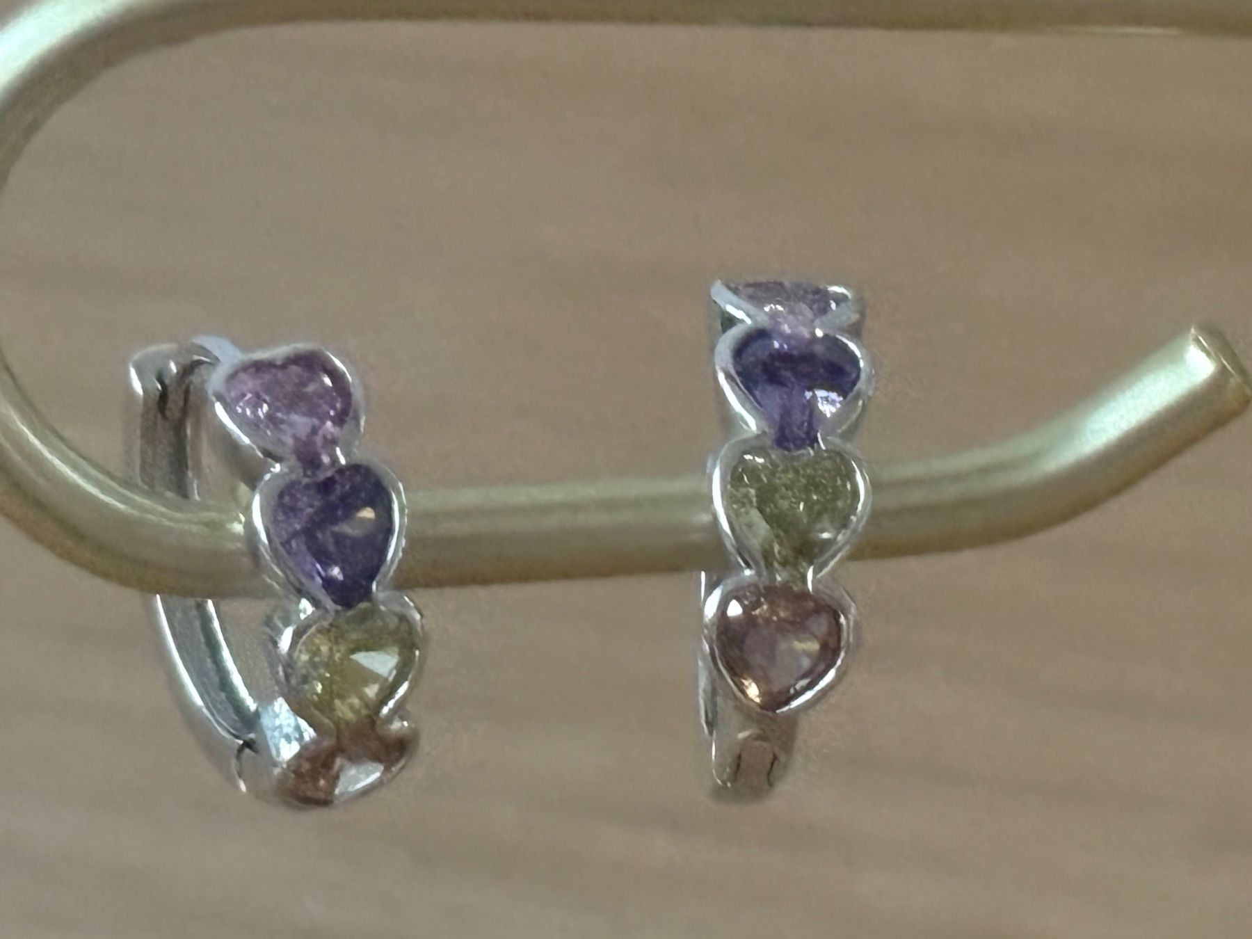 Orecchini pendenti & Orecchini a lobo: Luxus Elegante Creolen Ohrstecker Farbe:Silber/ multicolore – Nuovo (secondo la descrizione) da Biel-Bienne venduto da Roserosse13 1