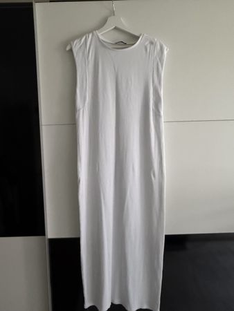 Zara Maxikleid Weiss Gr. M/Sommer, Baumwolle, Neu!