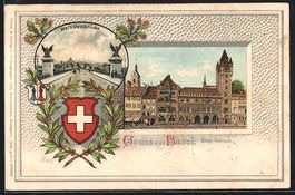 Litho Basel, Neues Rathaus und Wetzstein