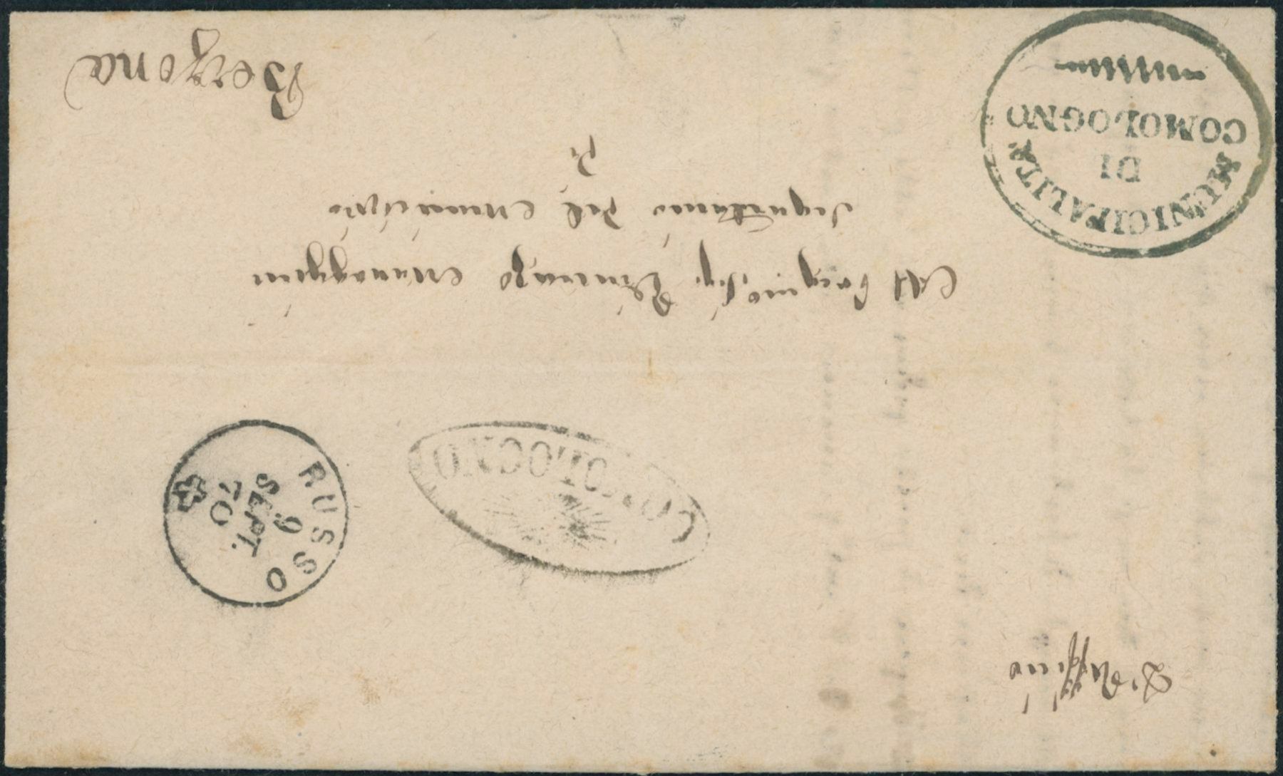 Tutti i francobolli: TI Comologno - Strahlenstempel - Russo - Fingerhutstempel – Usato da Schindellegi venduto da leecollect