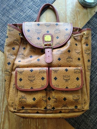 MCM Rucksack cognac Leder monogramm. Perfekt für den Somm...