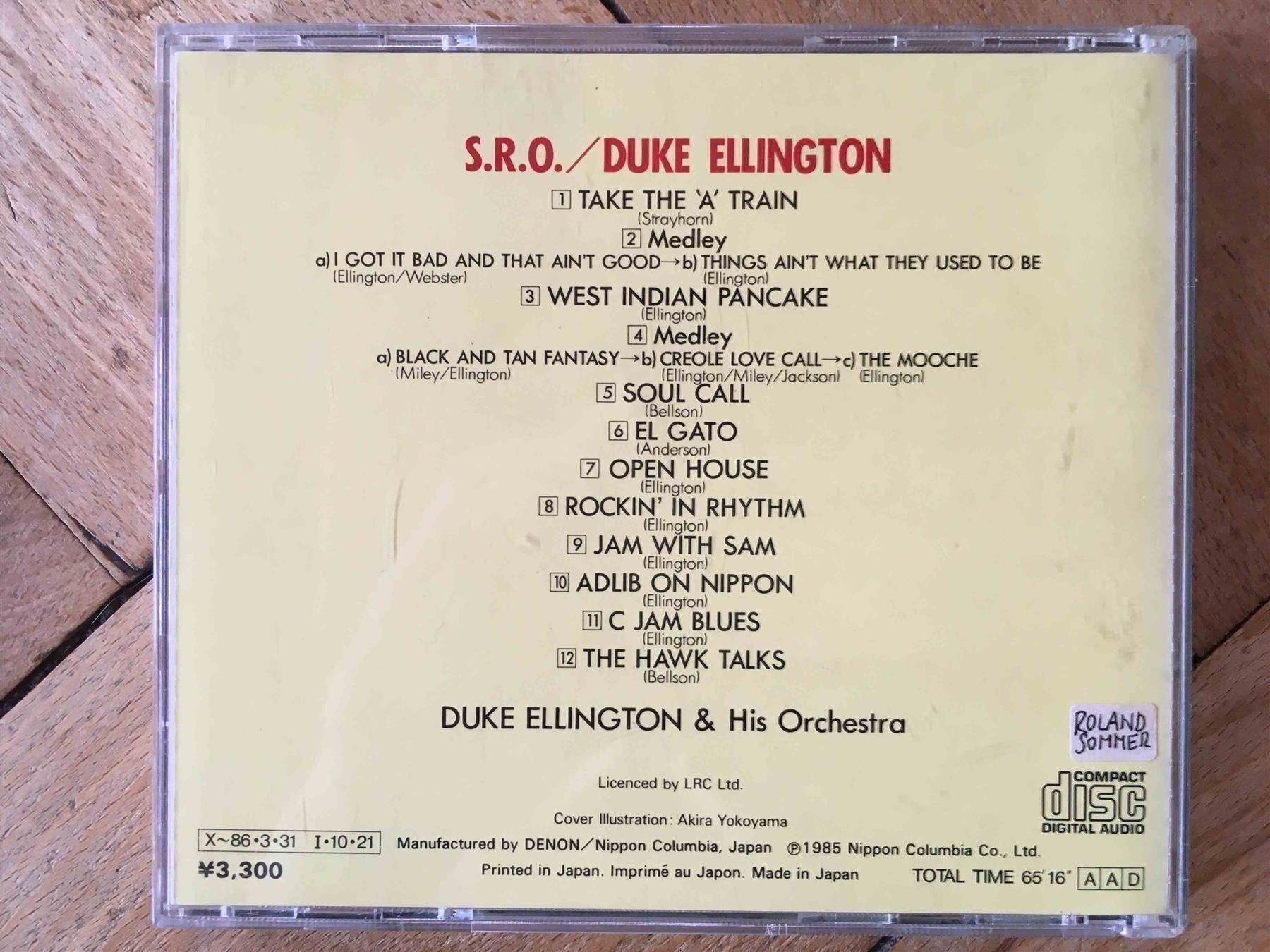 CD: Duke Ellington - S.R.O. Live 1961 – Usato da Luzern venduto da Needful_Things 1